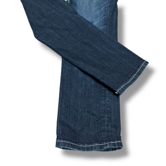 Miss Me JE5909C7 Dark Washed Signature Cropped Blue Jeans - Picture 3 of 8
